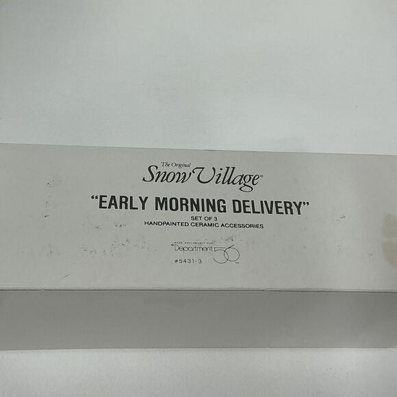 "EARLY MORNING DELIVERY" DEPT 56 THE SNOW VILLAGE #5431-3 - Picture 2 of 13